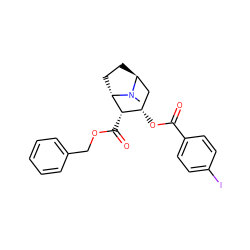 CN1[C@H]2CC[C@H]1[C@@H](C(=O)OCc1ccccc1)[C@@H](OC(=O)c1ccc(I)cc1)C2 ZINC000253632742