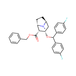 CN1[C@H]2CC[C@H]1[C@@H](C(=O)OCc1ccccc1)[C@@H](OC(c1ccc(F)cc1)c1ccc(F)cc1)C2 ZINC000253690289