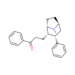 CN1[C@H]2CC[C@H]1[C@@H](CCC(=O)c1ccccc1)[C@@H](c1ccccc1)C2 ZINC000253638800