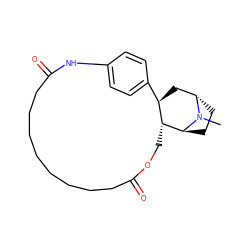 CN1[C@H]2CC[C@H]1[C@@H]1COC(=O)CCCCCCCCC(=O)Nc3ccc(cc3)[C@H]1C2 ZINC000253640367