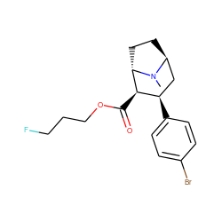 CN1[C@H]2CC[C@H]1[C@H](C(=O)OCCCF)[C@H](c1ccc(Br)cc1)C2 ZINC000253738464