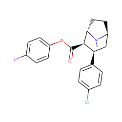 CN1[C@H]2CC[C@H]1[C@H](C(=O)Oc1ccc(I)cc1)[C@H](c1ccc(Cl)cc1)C2 ZINC000253666800