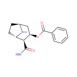 CN1[C@H]2CC[C@H]1[C@H](C(N)=O)[C@H](OC(=O)c1ccccc1)C2 ZINC000253689131