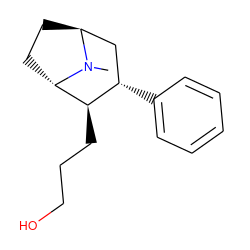 CN1[C@H]2CC[C@H]1[C@H](CCCO)[C@@H](c1ccccc1)C2 ZINC000253691528