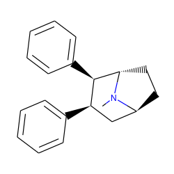 CN1[C@H]2CC[C@H]1[C@H](c1ccccc1)[C@H](c1ccccc1)C2 ZINC000100791344