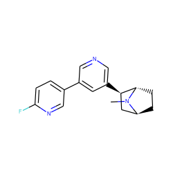 CN1[C@H]2CC[C@H]1[C@H](c1cncc(-c3ccc(F)nc3)c1)C2 ZINC000261151612