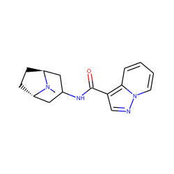 CN1[C@H]2CC[C@H]1CC(NC(=O)c1cnn3ccccc13)C2 ZINC000100052010