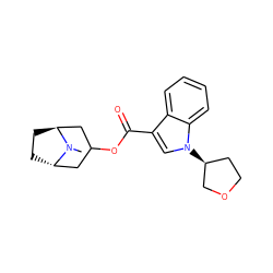 CN1[C@H]2CC[C@H]1CC(OC(=O)c1cn([C@H]3CCOC3)c3ccccc13)C2 ZINC001772585574