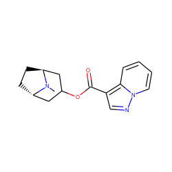 CN1[C@H]2CC[C@H]1CC(OC(=O)c1cnn3ccccc13)C2 ZINC000100052040