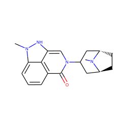 CN1[C@H]2CC[C@H]1CC(n1cc3[nH]n(C)c4cccc(c1=O)c34)C2 ZINC000169694244