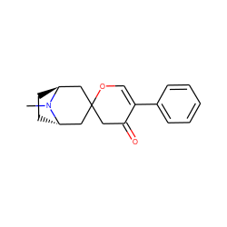 CN1[C@H]2CC[C@H]1CC1(CC(=O)C(c3ccccc3)=CO1)C2 ZINC000101242450