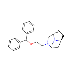 CN1[C@H]2CC[C@H]1CN(CCOC(c1ccccc1)c1ccccc1)CC2 ZINC000137156291