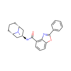 CN1[C@H]2CCC[C@@H]1C[C@@H](NC(=O)c1cccc3oc(-c4ccccc4)nc13)C2 ZINC000103267000