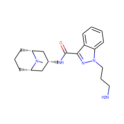 CN1[C@H]2CCC[C@@H]1C[C@H](NC(=O)c1nn(CCCN)c3ccccc13)C2 ZINC000103097232