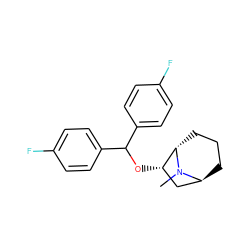 CN1[C@H]2CCC[C@H]1[C@@H](OC(c1ccc(F)cc1)c1ccc(F)cc1)C2 ZINC000169349719