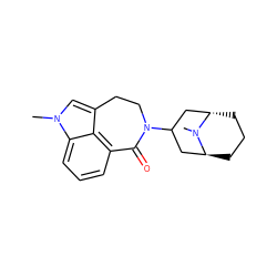 CN1[C@H]2CCC[C@H]1CC(N1CCc3cn(C)c4cccc(c34)C1=O)C2 ZINC000138864842