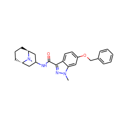 CN1[C@H]2CCC[C@H]1CC(NC(=O)c1nn(C)c3cc(OCc4ccccc4)ccc13)C2 ZINC000101316634