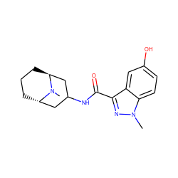 CN1[C@H]2CCC[C@H]1CC(NC(=O)c1nn(C)c3ccc(O)cc13)C2 ZINC000101316619