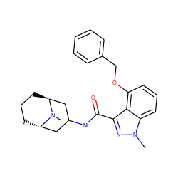 CN1[C@H]2CCC[C@H]1CC(NC(=O)c1nn(C)c3cccc(OCc4ccccc4)c13)C2 ZINC000101316616