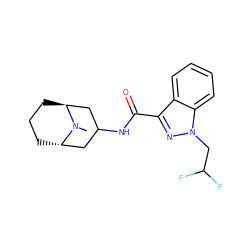 CN1[C@H]2CCC[C@H]1CC(NC(=O)c1nn(CC(F)F)c3ccccc13)C2 ZINC001772616799