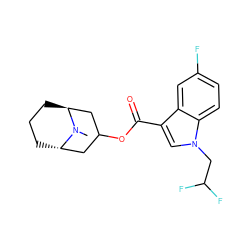 CN1[C@H]2CCC[C@H]1CC(OC(=O)c1cn(CC(F)F)c3ccc(F)cc13)C2 ZINC001772616346