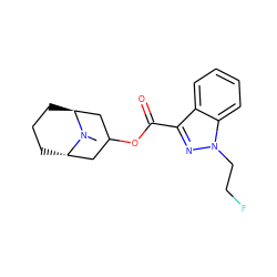 CN1[C@H]2CCC[C@H]1CC(OC(=O)c1nn(CCF)c3ccccc13)C2 ZINC001772624777