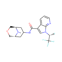 CN1[C@H]2COC[C@H]1CC(NC(=O)c1cn([C@H](F)C(F)(F)F)c3ncccc13)C2 ZINC001772615370