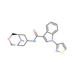 CN1[C@H]2COC[C@H]1CC(NC(=O)c1cn(-c3ccsn3)c3ccccc13)C2 ZINC001772614916