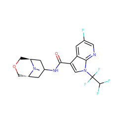 CN1[C@H]2COC[C@H]1CC(NC(=O)c1cn(C(F)(F)C(F)F)c3ncc(F)cc13)C2 ZINC001772655931