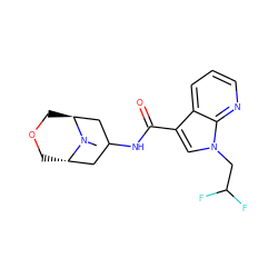 CN1[C@H]2COC[C@H]1CC(NC(=O)c1cn(CC(F)F)c3ncccc13)C2 ZINC001772593455