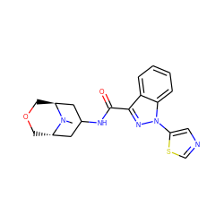 CN1[C@H]2COC[C@H]1CC(NC(=O)c1nn(-c3cncs3)c3ccccc13)C2 ZINC001772633904