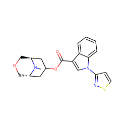 CN1[C@H]2COC[C@H]1CC(OC(=O)c1cn(-c3ccsn3)c3ccccc13)C2 ZINC000220958558