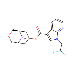 CN1[C@H]2COC[C@H]1CC(OC(=O)c1cn(CC(F)F)c3ncccc13)C2 ZINC000220961158