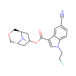 CN1[C@H]2COC[C@H]1CC(OC(=O)c1cn(CCF)c3ccc(C#N)cc13)C2 ZINC000220969921