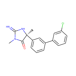 CN1C(=N)N[C@@](C)(c2cccc(-c3cccc(Cl)c3)c2)C1=O ZINC000036376961