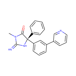 CN1C(=N)N[C@@](c2ccccc2)(c2cccc(-c3cccnc3)c2)C1=O ZINC000034503928