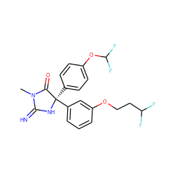 CN1C(=N)N[C@](c2ccc(OC(F)F)cc2)(c2cccc(OCCC(F)F)c2)C1=O ZINC000064511866