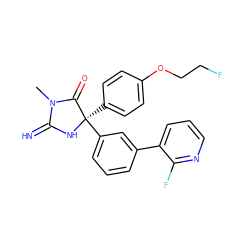 CN1C(=N)N[C@](c2ccc(OCCF)cc2)(c2cccc(-c3cccnc3F)c2)C1=O ZINC000064514102