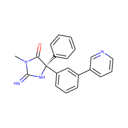 CN1C(=N)N[C@](c2ccccc2)(c2cccc(-c3cccnc3)c2)C1=O ZINC000034503925