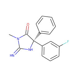 CN1C(=N)N[C@](c2ccccc2)(c2cccc(F)c2)C1=O ZINC000084604231