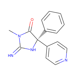 CN1C(=N)N[C@](c2ccccc2)(c2ccncc2)C1=O ZINC000034806277