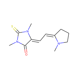 CN1C(=O)/C(=C/C=C2/CCCN2C)N(C)C1=S ZINC000016918996