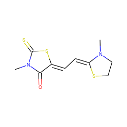 CN1C(=O)/C(=C/C=C2\SCCN2C)SC1=S ZINC000012417140