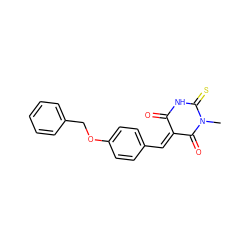 CN1C(=O)/C(=C/c2ccc(OCc3ccccc3)cc2)C(=O)NC1=S ZINC000095559058