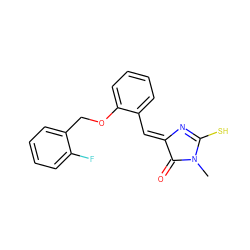 CN1C(=O)/C(=C/c2ccccc2OCc2ccccc2F)N=C1S ZINC000000094098