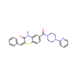 CN1C(=O)/C(=C\c2ccccc2)Sc2ccc(C(=O)N3CCN(c4ccccn4)CC3)cc21 ZINC000008667068