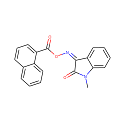 CN1C(=O)/C(=N\OC(=O)c2cccc3ccccc23)c2ccccc21 ZINC000000448736