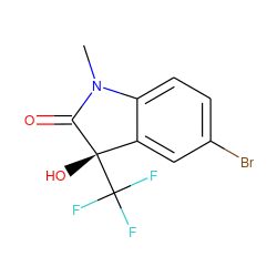 CN1C(=O)[C@@](O)(C(F)(F)F)c2cc(Br)ccc21 ZINC000096142532