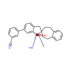 CN1C(=O)[C@@]2(N=C1N)c1cc(-c3cccc(C#N)c3)ccc1CC21CCc2ccccc2CC1 ZINC000169700352