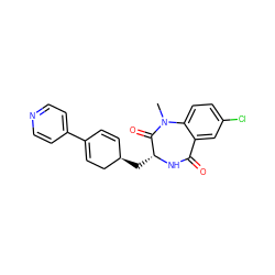 CN1C(=O)[C@@H](C[C@@H]2C=CC(c3ccncc3)=CC2)NC(=O)c2cc(Cl)ccc21 ZINC001772654941